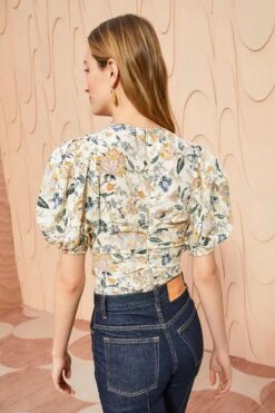 ULLA JOHNSON Elise Top - Gardenia -Olivia Fashion Shop ULLA JOHNSON Elise Top GARDENIA 0121