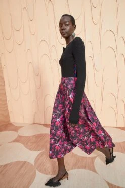 ULLA JOHNSON Emmy Skirt - Zinnia 7 ULLA JOHNSON Emmy Skirt - Zinnia -Olivia Fashion Shop ULLA JOHNSON Emmy Skirt ZINNIA 03