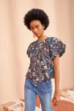 ULLA JOHNSON Flo Top - Jet 7 ULLA JOHNSON Flo Top - Jet -Olivia Fashion Shop ULLA JOHNSON Flo Top JET 03