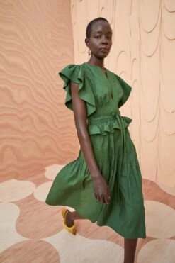 ULLA JOHNSON Florence Dress - Juniper -Olivia Fashion Shop ULLA JOHNSON Florence Dress JUNIPER 03