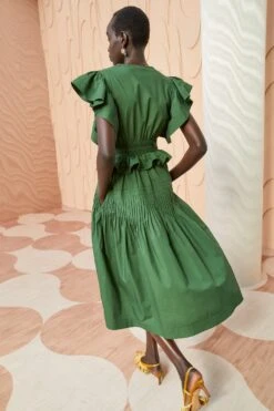 ULLA JOHNSON Florence Dress - Juniper -Olivia Fashion Shop ULLA JOHNSON Florence Dress JUNIPER 04