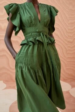ULLA JOHNSON Florence Dress - Juniper -Olivia Fashion Shop ULLA JOHNSON Florence Dress JUNIPER 05