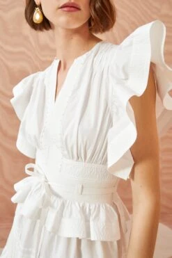 ULLA JOHNSON Florence Dress - Pristine -Olivia Fashion Shop ULLA JOHNSON Florence Dress PRISTINE 0112