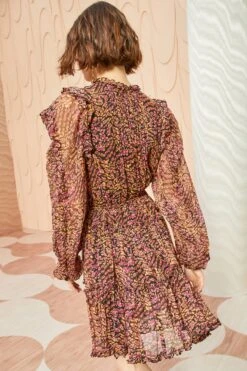 ULLA JOHNSON Gaelle Dress - Pomegranate -Olivia Fashion Shop ULLA JOHNSON Gaelle Dress POMEGRANATE 04