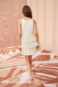 ULLA JOHNSON Georgia Dress - Cobblestone -Olivia Fashion Shop ULLA JOHNSON Georgia Dress COBBLESTONE 04