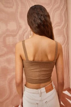 ULLA JOHNSON Giselle Top - Chestnut 8 ULLA JOHNSON Giselle Top - Chestnut -Olivia Fashion Shop ULLA JOHNSON Giselle Top CHESTNUT 0060