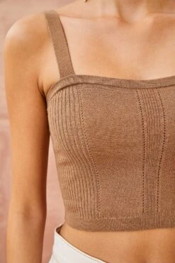 ULLA JOHNSON Giselle Top - Chestnut 9 ULLA JOHNSON Giselle Top - Chestnut -Olivia Fashion Shop ULLA JOHNSON Giselle Top CHESTNUT 05