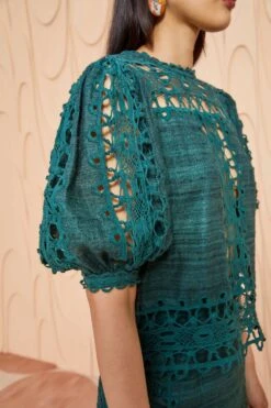 ULLA JOHNSON Gita Top - Cypress 7 ULLA JOHNSON Gita Top - Cypress -Olivia Fashion Shop ULLA JOHNSON Gita Top CYPRESS 0091