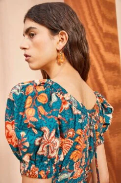 ULLA JOHNSON Golda Dress - Delphinium -Olivia Fashion Shop ULLA JOHNSON Golda Dress DELPHINIUM 04