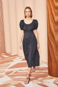 ULLA JOHNSON Golda Dress - Noir 8 ULLA JOHNSON Golda Dress - Noir -Olivia Fashion Shop ULLA JOHNSON Golda Dress NOIR 0109