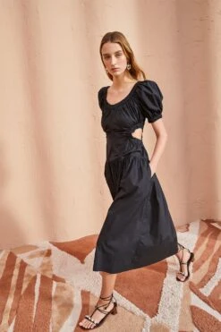 ULLA JOHNSON Golda Dress - Noir 9 ULLA JOHNSON Golda Dress - Noir -Olivia Fashion Shop ULLA JOHNSON Golda Dress NOIR 0121