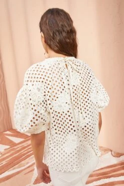 ULLA JOHNSON Grace Top - Pearl -Olivia Fashion Shop ULLA JOHNSON Grace Top PEARL 04