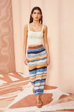 ULLA JOHNSON Hattie Skirt - Aegean -Olivia Fashion Shop ULLA JOHNSON Hattie Skirt AEGEAN 03