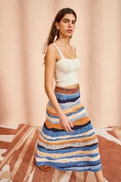 ULLA JOHNSON Hattie Skirt - Aegean -Olivia Fashion Shop ULLA JOHNSON Hattie Skirt AEGEAN 05