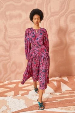 ULLA JOHNSON Helia Dress - Snapdragon -Olivia Fashion Shop ULLA JOHNSON Helia Dress SNAPDRAGON 03