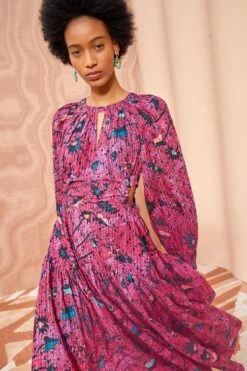 ULLA JOHNSON Helia Dress - Snapdragon -Olivia Fashion Shop ULLA JOHNSON Helia Dress SNAPDRAGON 05