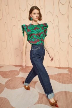 ULLA JOHNSON Iren Top - Malachite -Olivia Fashion Shop ULLA JOHNSON Iren Top MALACHITE 03