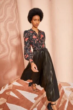 ULLA JOHNSON Irvette Skirt - Noir -Olivia Fashion Shop ULLA JOHNSON Irvette Skirt NOIR 0050