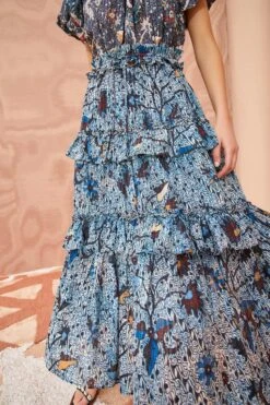 Olivia Fashion Shop -Olivia Fashion Shop ULLA JOHNSON Josette Skirt MORNING GLORY 02 ALT