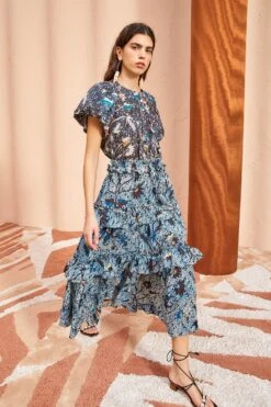 ULLA JOHNSON Josette Skirt - Morning Glory -Olivia Fashion Shop ULLA JOHNSON Josette Skirt MORNING GLORY 03