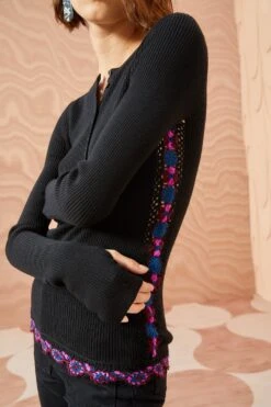 ULLA JOHNSON Juniper Pullover - Noir -Olivia Fashion Shop ULLA JOHNSON Juniper Pullover NOIR 05