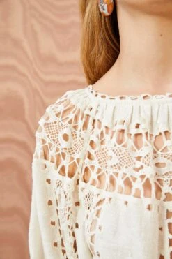 ULLA JOHNSON Kavita Blouse - Ivory -Olivia Fashion Shop ULLA JOHNSON Kavita Blouse IVORY 0055