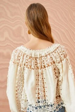 ULLA JOHNSON Kavita Blouse - Ivory -Olivia Fashion Shop ULLA JOHNSON Kavita Blouse IVORY 0108 UPDATE