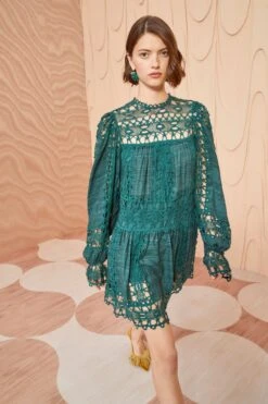 ULLA JOHNSON Lata Dress - Cypress -Olivia Fashion Shop ULLA JOHNSON Lata Dress CYPRESS 0009