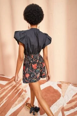 ULLA JOHNSON Leica Shorts - Obsidian -Olivia Fashion Shop ULLA JOHNSON Leica Shorts OBSIDIAN 0189