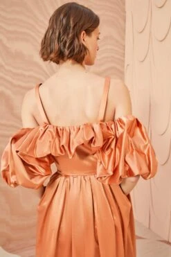 ULLA JOHNSON Lelita Dress - Copper -Olivia Fashion Shop ULLA JOHNSON Lelita Dress COPPER 0171