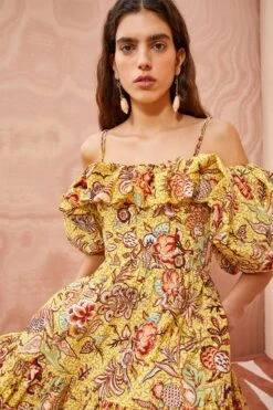 ULLA JOHNSON Lila Dress - Calla Lily -Olivia Fashion Shop ULLA JOHNSON Lila Dress CALLA LILY 03