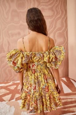 ULLA JOHNSON Lila Dress - Calla Lily -Olivia Fashion Shop ULLA JOHNSON Lila Dress CALLA LILY 04