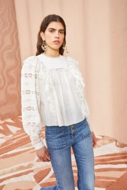 ULLA JOHNSON Lily Blouse - Pristine -Olivia Fashion Shop ULLA JOHNSON Lily Blouse PRISTINE 01 MAIN