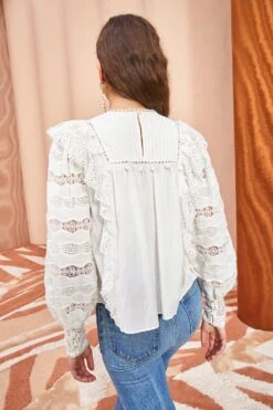 ULLA JOHNSON Lily Blouse - Pristine -Olivia Fashion Shop ULLA JOHNSON Lily Blouse PRISTINE 04
