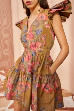 Olivia Fashion Shop -Olivia Fashion Shop ULLA JOHNSON Loretta Dress BAMBOO 02 ALT