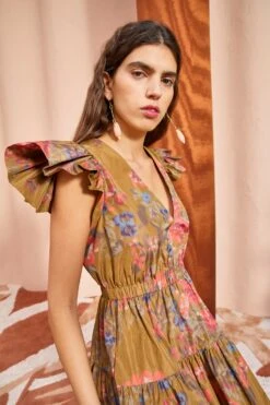 ULLA JOHNSON Loretta Dress - Bamboo -Olivia Fashion Shop ULLA JOHNSON Loretta Dress BAMBOO 05