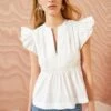 ULLA JOHNSON Luise Top - Pristine