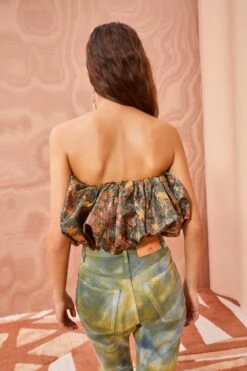 ULLA JOHNSON Lyla Top - Woodland -Olivia Fashion Shop ULLA JOHNSON Lyla Top WOODLAND 0146