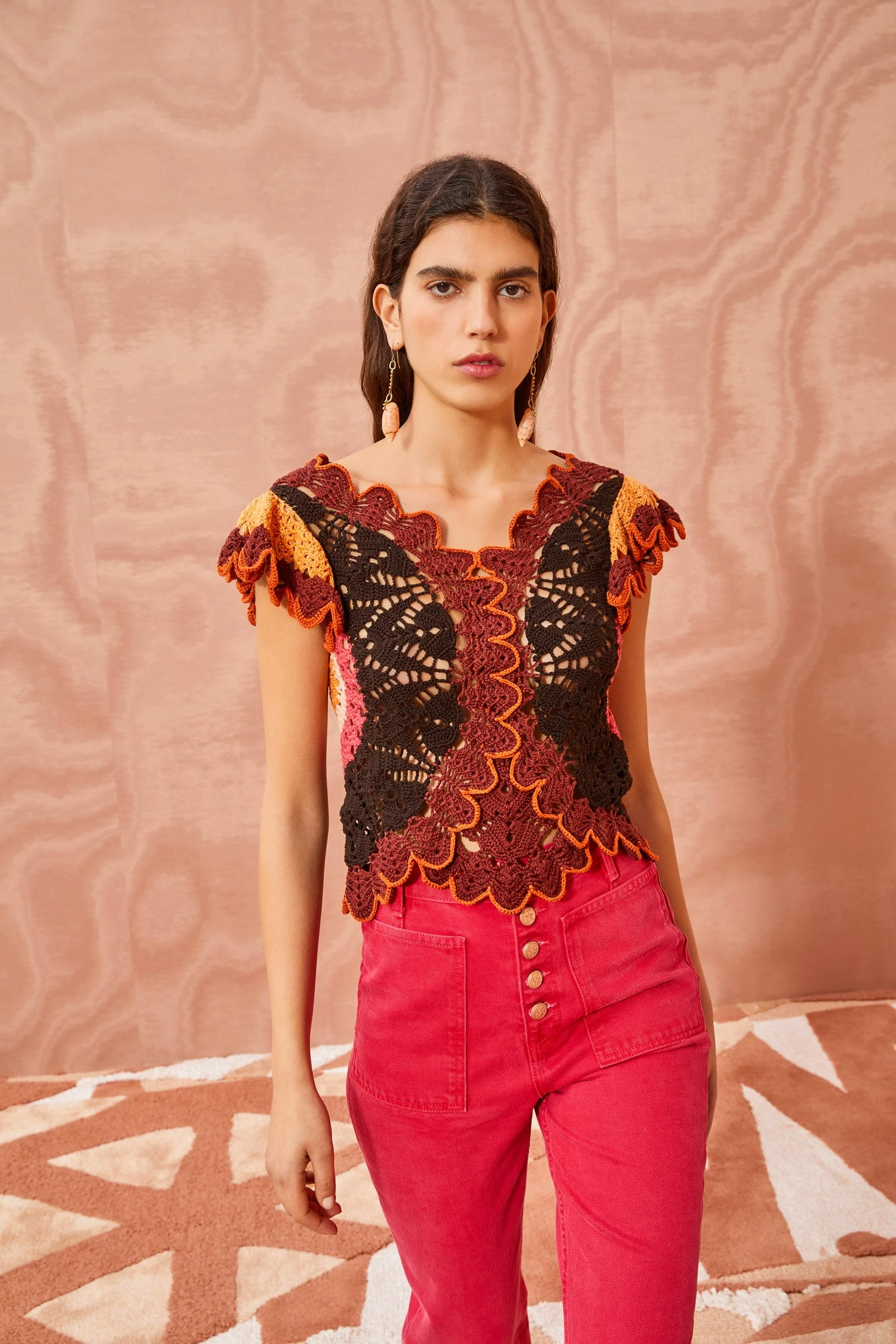 ULLA JOHNSON Magdalena Top - Pomegranate 1 ULLA JOHNSON Magdalena Top - Pomegranate