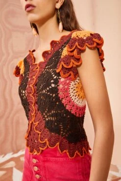 ULLA JOHNSON Magdalena Top - Pomegranate 8 ULLA JOHNSON Magdalena Top - Pomegranate -Olivia Fashion Shop ULLA JOHNSON Magdalena Top POMEGRANATE 0203