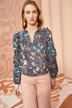 ULLA JOHNSON Manet Blouse - Jet 7 ULLA JOHNSON Manet Blouse - Jet -Olivia Fashion Shop ULLA JOHNSON Manet Blouse JET 03