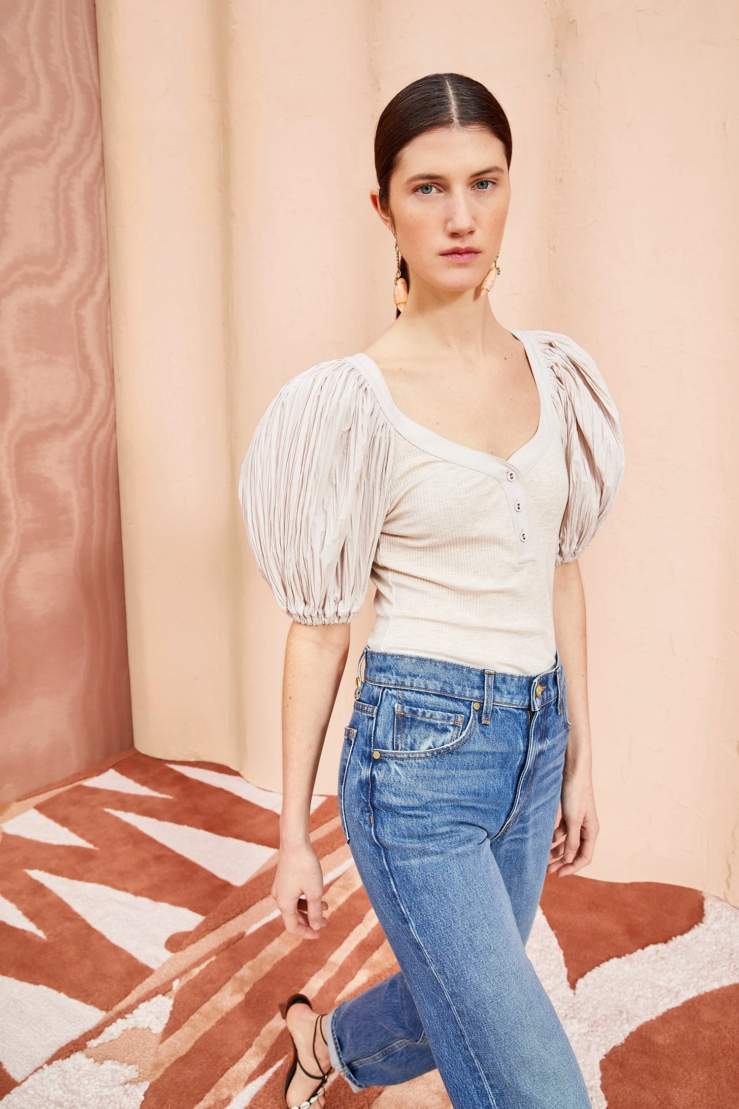 ULLA JOHNSON Marika Top - Cobblestone 1 ULLA JOHNSON Marika Top - Cobblestone