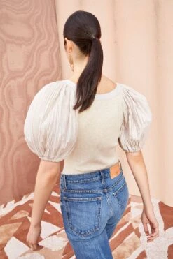 ULLA JOHNSON Marika Top - Cobblestone 8 ULLA JOHNSON Marika Top - Cobblestone -Olivia Fashion Shop ULLA JOHNSON Marika Top COBBLESTONE 04