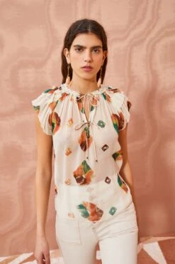 ULLA JOHNSON Marilyn Top - Aurora -Olivia Fashion Shop ULLA JOHNSON Marilyn Top AURORA 03