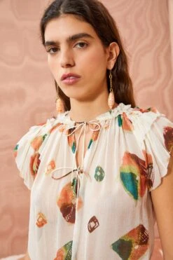 ULLA JOHNSON Marilyn Top - Aurora -Olivia Fashion Shop ULLA JOHNSON Marilyn Top AURORA 05