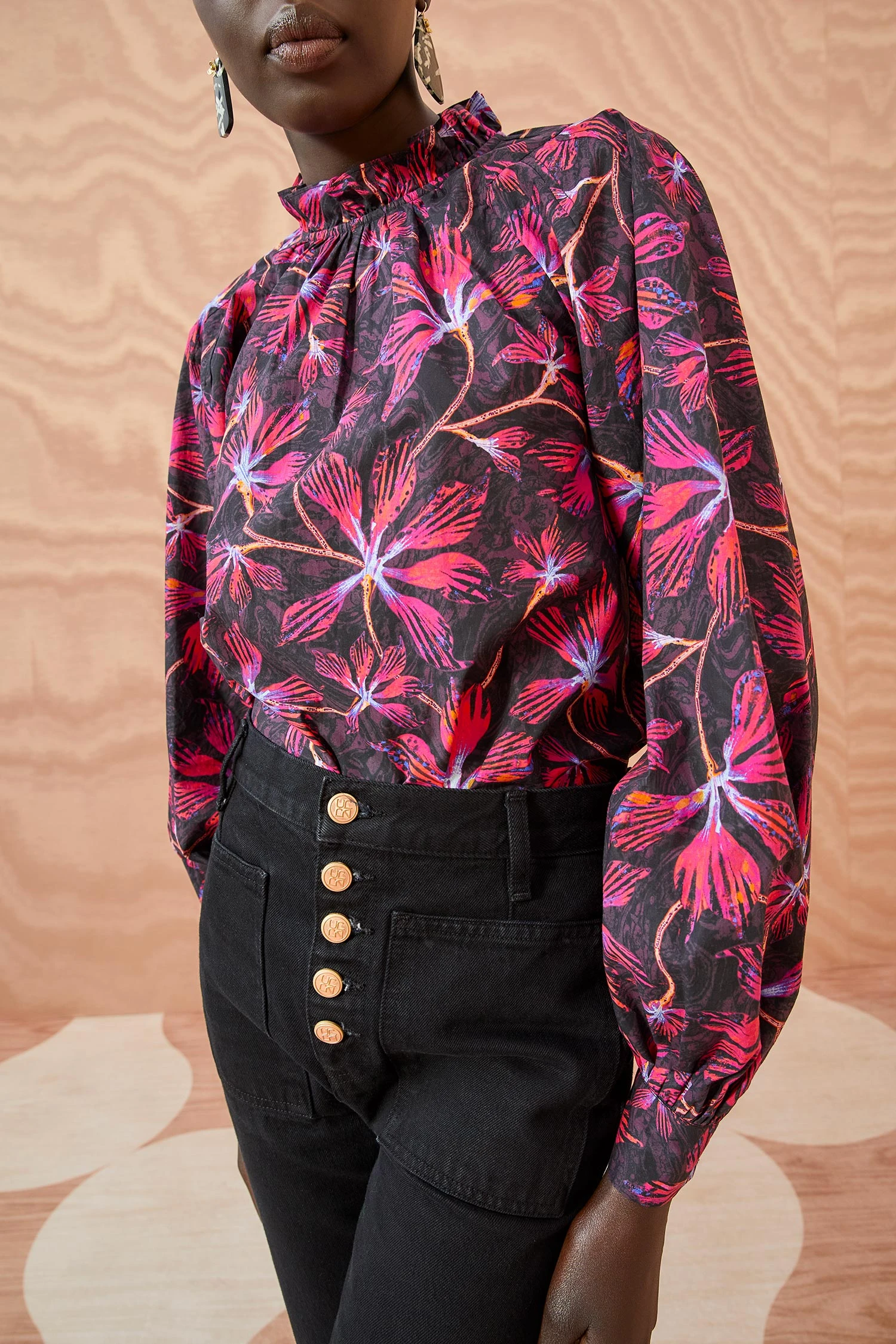 ULLA JOHNSON Marlie Blouse - Zinnia 2 ULLA JOHNSON Marlie Blouse - Zinnia - Image 2