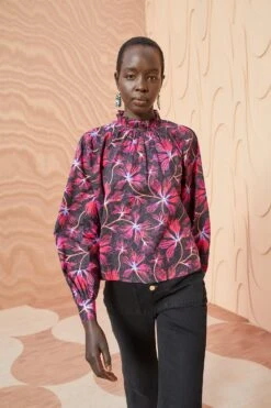 ULLA JOHNSON Marlie Blouse - Zinnia 7 ULLA JOHNSON Marlie Blouse - Zinnia -Olivia Fashion Shop ULLA JOHNSON Marlie Blouse ZINNIA 03