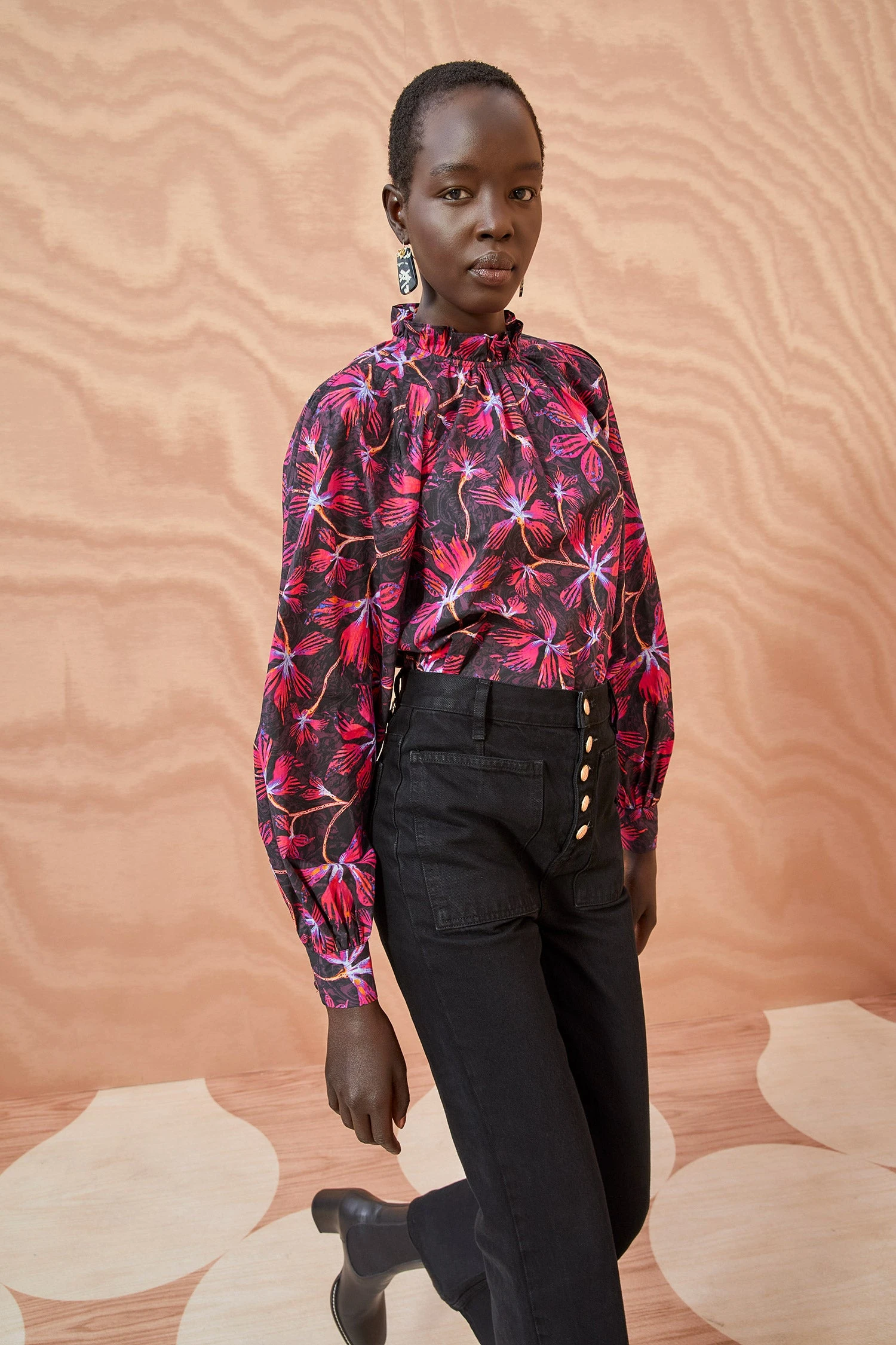 ULLA JOHNSON Marlie Blouse - Zinnia 5 ULLA JOHNSON Marlie Blouse - Zinnia - Image 5