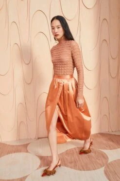 ULLA JOHNSON Maxine Skirt - Copper -Olivia Fashion Shop ULLA JOHNSON Maxine Skirt COPPER 087