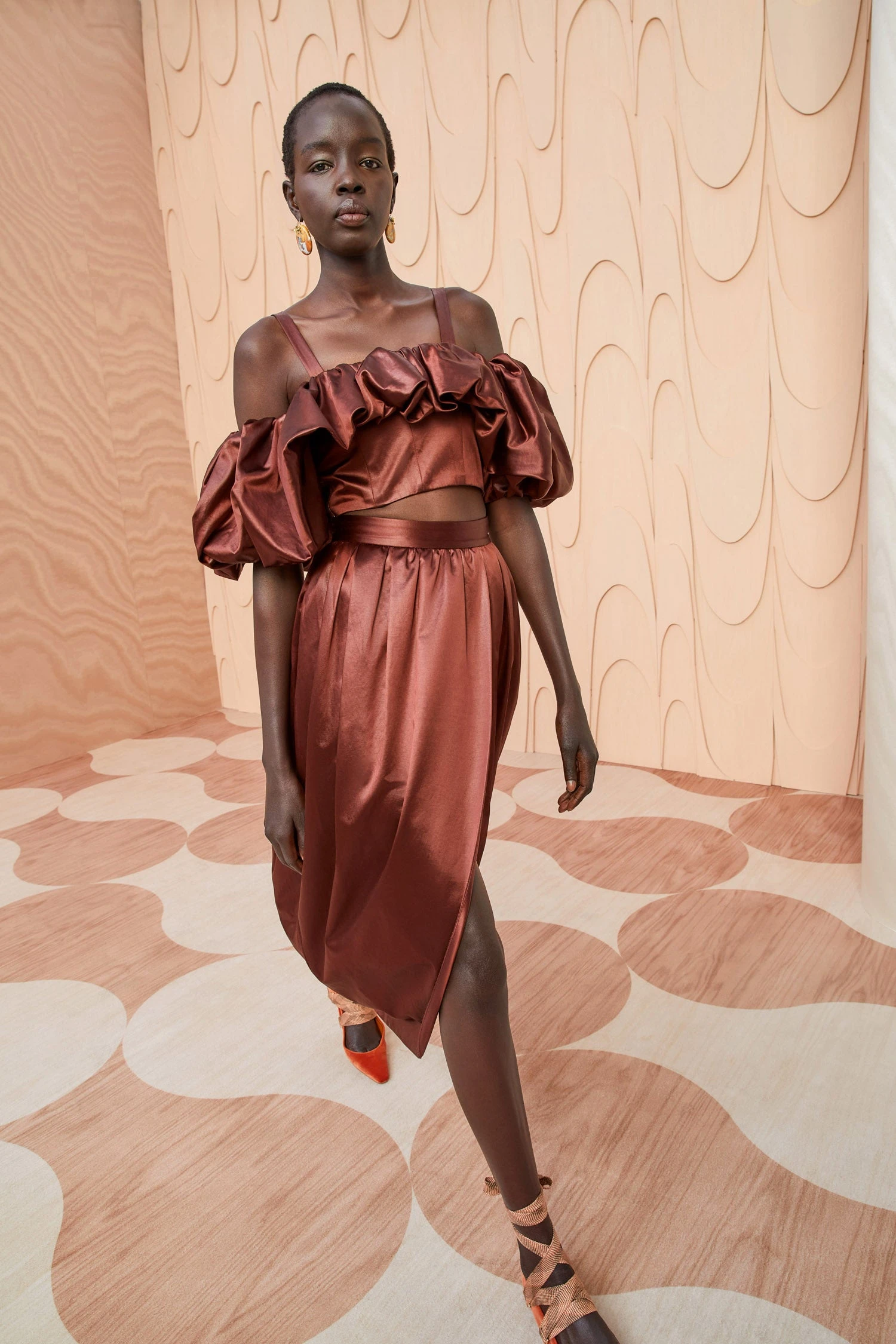 ULLA JOHNSON Maxine Skirt - Mahogany 6 ULLA JOHNSON Maxine Skirt - Mahogany - Image 6